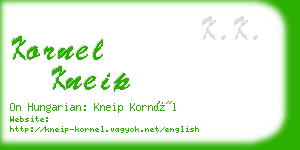 kornel kneip business card